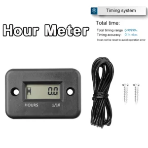 Portable Digital Inductive Tach Hour Meter Gauge for Car Boat ATV Motorcycle Instrument Snowmobile Gas oline Ski Dirt Gas Engine