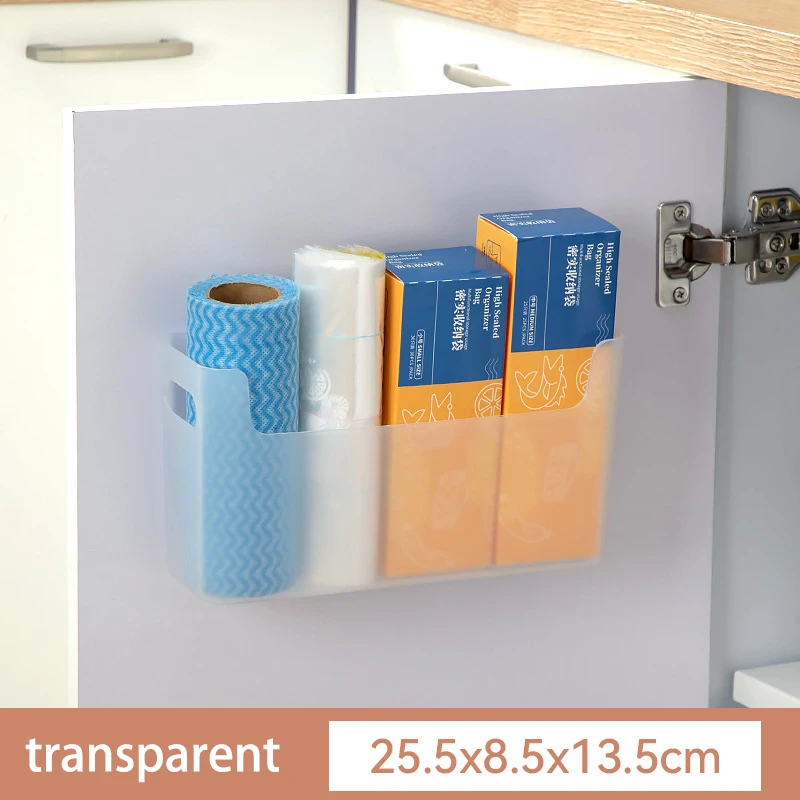 Non Perforated Cling Film Rack Inside Cabinet Wall Shelf Shelves Spice Rack Dish Drying Rack Cabinet Door Organiser For Kitchen - Image 15