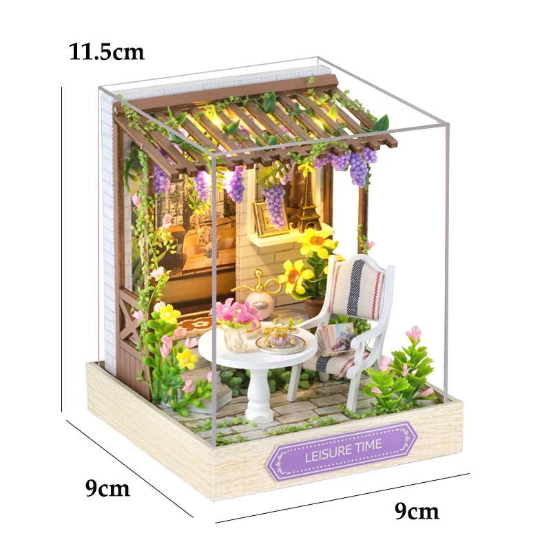 Mini Doll House DIY 3D Puzzle Assembly Building Model Toys Home Bedroom Decoration With Furniture Wooden Craft Gifts DollHouses - Image 20